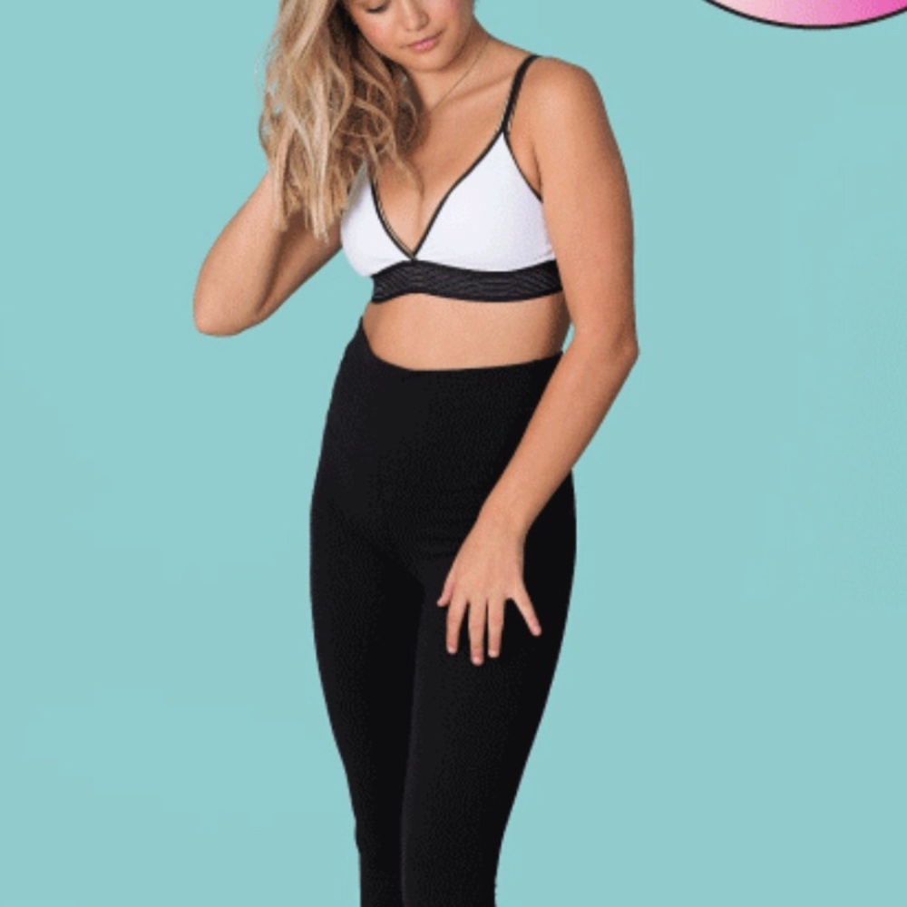 Knix Black and White Bra
